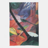 Hirsche im Wald II von Franz Marc; Reh im Walde Handtuch (Vertikal)