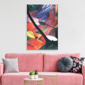 Hirsche im Wald II von Franz Marc; Reh im Walde Leinwanddruck (Insitu (Wohnzimmer))