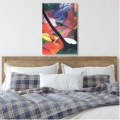 Hirsche im Wald II von Franz Marc; Reh im Walde Leinwanddruck (Insitu (Schlafzimmer))
