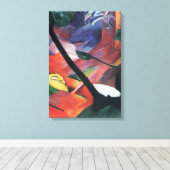 Hirsche im Wald II von Franz Marc; Reh im Walde Leinwanddruck (Insitu (Holzboden))