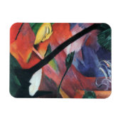 Hirsche im Wald II von Franz Marc; Reh im Walde Magnet (Horizontal)