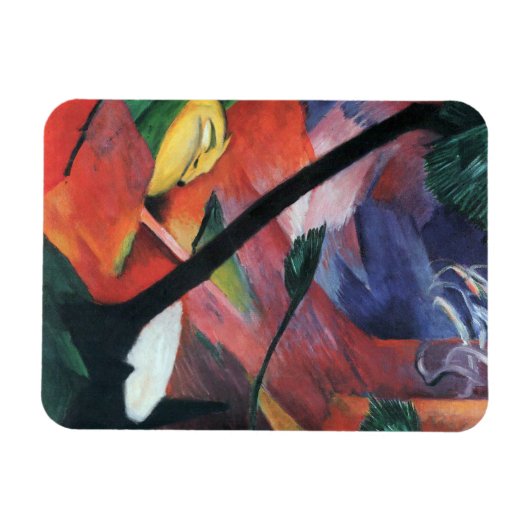 Hirsche im Wald II von Franz Marc; Reh im Walde Magnet (Horizontal)