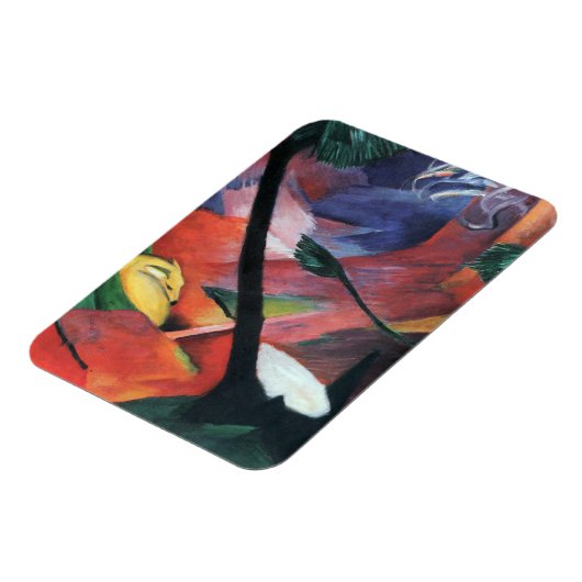 Hirsche im Wald II von Franz Marc; Reh im Walde Magnet (Linke Seite)