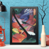 Hirsche im Wald II von Franz Marc; Reh im Walde Poster