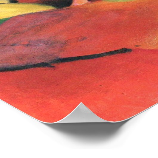 Hirsche im Wald II von Franz Marc; Reh im Walde Poster (Ecke)