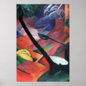 Hirsche im Wald II von Franz Marc; Reh im Walde Poster (Vorne)