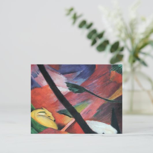 Hirsche im Wald II von Franz Marc; Reh im Walde Postkarte (Stehend Vorderseite)