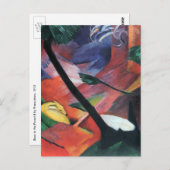Hirsche im Wald II von Franz Marc; Reh im Walde Postkarte (Vorne/Hinten)