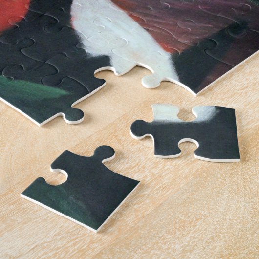 Hirsche im Wald II von Franz Marc; Reh im Walde Puzzle (Seite)