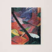 Hirsche im Wald II von Franz Marc; Reh im Walde Puzzle (Vertikal)