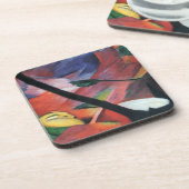 Hirsche im Wald II von Franz Marc; Reh im Walde Untersetzer (Linke Seite)