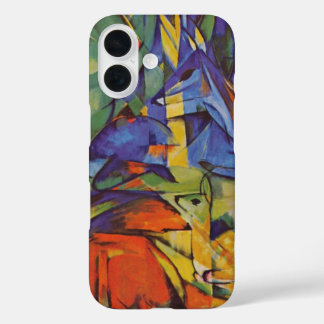 Hirsche im Wald II von Franz Marc, Vintage Kunst iPhone 16 Hülle