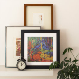 Hirsche im Wald II von Franz Marc, Vintage Kunst Poster