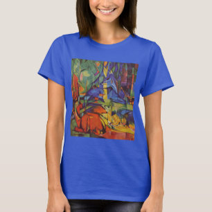 Hirsche im Wald II von Franz Marc, Vintage Kunst T-Shirt