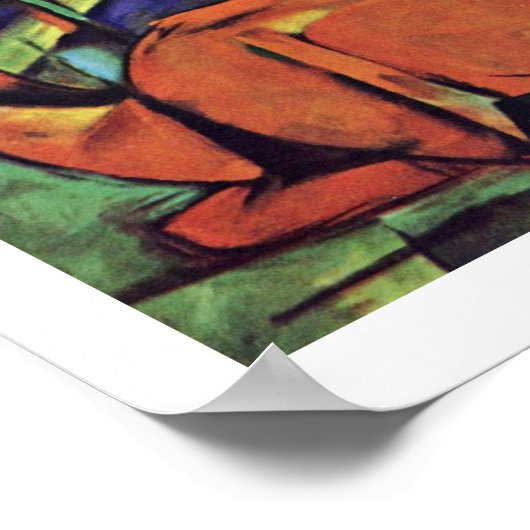 Hirsche im Wald (II) von Marc Franz Poster (Ecke)