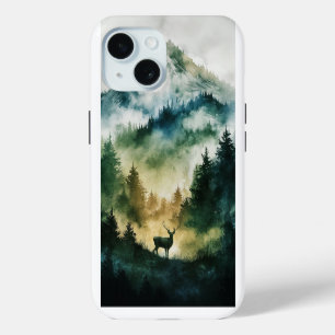 Hirsche im Wald iPhone 15 Hülle