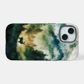Hirsche im Wald iPhone 15 Hülle (Rückseite (Horizontal))