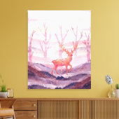 Hirsche im Wald Leinwanddruck (Insitu (Wohnzimmer))