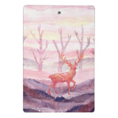 Hirsche im Wald Mini Klemmbrett (Rückseite)