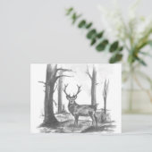 Hirsche im Wald Postkarte (Stehend Vorderseite)