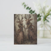 Hirsche im Wald Postkarte (Stehend Vorderseite)