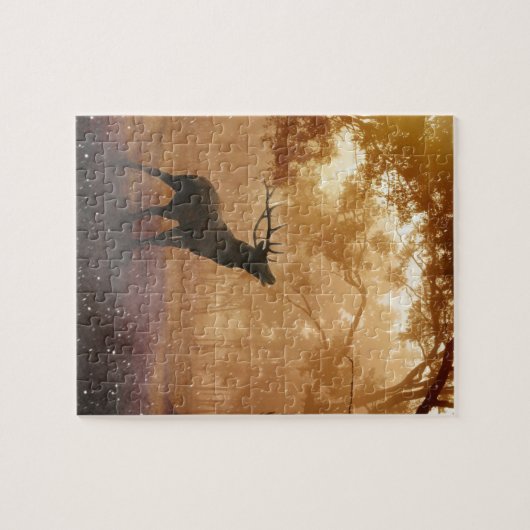 Hirsche im Wald Puzzle (Horizontal)