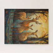 Hirsche im Wald Puzzle (Horizontal)