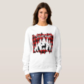Hirsche im Wald Red Black Buffalo Kariert Sweatshirt (Vorne ganz)