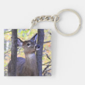 Hirsche im Wald Schlüsselanhänger (Rückseite)