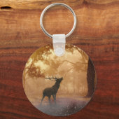 Hirsche im Wald Schlüsselanhänger (Vorderseite)