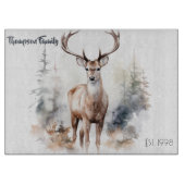 Hirsche im Wald Schneidebrett (Vorderseite)