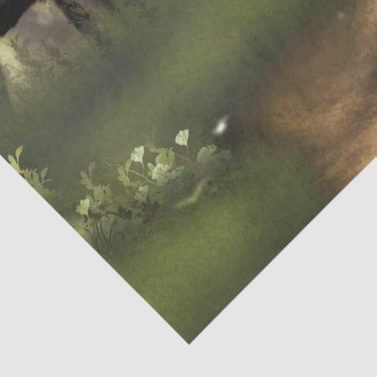 Hirsche im Wald Seidenpapier (Detail)