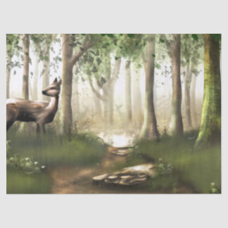 Hirsche im Wald Seidenpapier