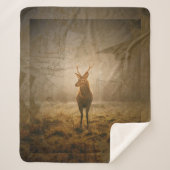 Hirsche im Wald Sherpadecke (Vorderseite)