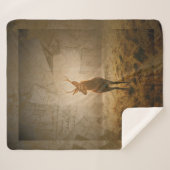 Hirsche im Wald Sherpadecke (Vorderseite (Horizontal))