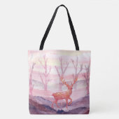 Hirsche im Wald Tasche (Vorderseite)
