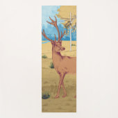 Hirsche im Wald Vintages Tier Yogamatte (Vorderseite)