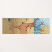Hirsche im Wald Vintages Tier Yogamatte (Vorderseite (Horizontal))