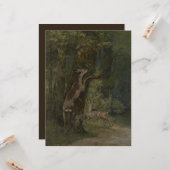 Hirsche im Wald (von Gustave Courbet) Karte (Vorderseite/Rückseite Beispiel)