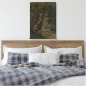 Hirsche im Wald (von Gustave Courbet) Leinwanddruck (Insitu (Schlafzimmer))