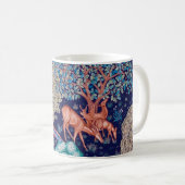 Hirsche im Wald, William Morris Kaffeetasse (VorderseiteRechts)
