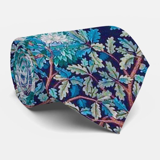 Hirsche im Wald, William Morris Krawatte (Gerollt)