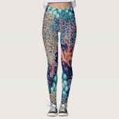 Hirsche im Wald, William Morris Leggings (Vorderseite)