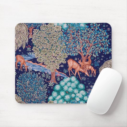 Hirsche im Wald, William Morris Mousepad (Mit Mouse)