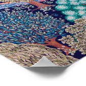 Hirsche im Wald, William Morris Poster (Ecke)