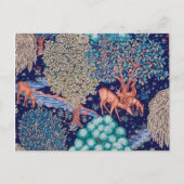 Hirsche im Wald, William Morris Postkarte (Vorderseite)