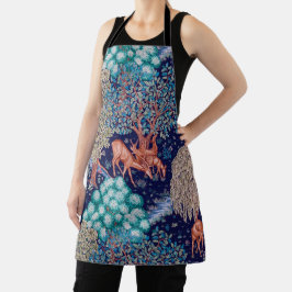 Hirsche im Wald, William Morris Schürze