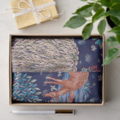 Hirsche im Wald, William Morris Seidenpapier (Geschenk)