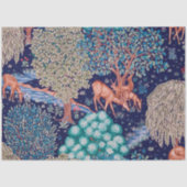 Hirsche im Wald, William Morris Seidenpapier (Vorderseite)