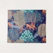 Hirsche im Wald, William Morris Wandteppich (Vorderseite (Horizontal))